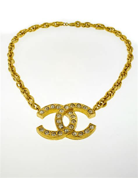 chanel vintage necklace gold|authentic vintage chanel jewelry.